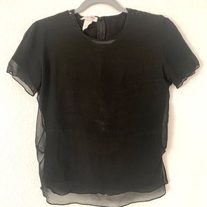 CALVIN KLEIN Silk Tshirt w Hidden Sequins